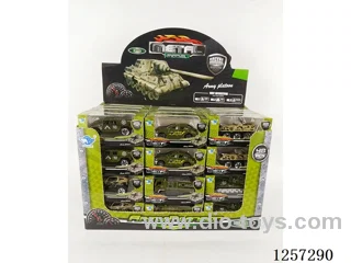 Alloy Free-Wheel Military Vehicles 6 mixed (48PCS)