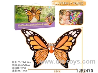 Orange Fabric Handmade Butterfly Wings