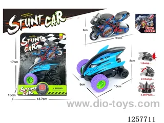 Collision Deformation Car + Flintstone Motorcycle (2-Model Mixed Pack)