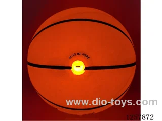 24cm Light-Up Rubber Basketball Rechargeable