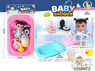 Bathtub + Half-Vinyl Doll Set