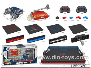 2.4G 8ch 4WD RC fighting robot (two)+luxury arena set (fence+base plate+electric hammer+electric rolling rod) not included battery