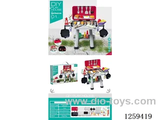 Medium sized simulated barbecue grill W L/M not included battery