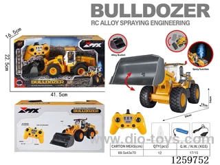 1:18 9ch alloy RC spray bulldozer (2.4G) with included battery