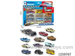 1:64 free wheel alloy car 12PCS