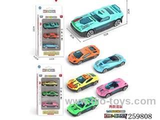 free wheel alloy car 3PCS 2 mixed