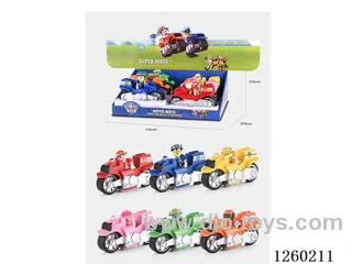 Doggy Pull Back Bouncing Motorcycle 6PCS