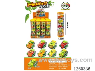 fruit pull back car 12PCS 8 types