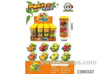 fruit pull back car 12PCS 8 types