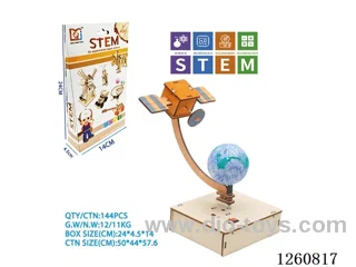 Wooden Satellite Around the World