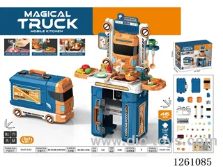 2-in-1 Kitchen Truck/Yellow 46PCS