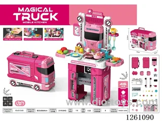 2-in-1 Kitchen Truck/Red 46PCS