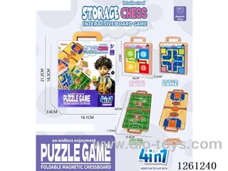 Interactive Board Game 4-in-1 (Magnetic Flying Chess + Magnetic International Flying Chess + Soccer + Basketball)