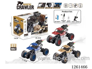 27MHZ 5ch RC alloy car with light/spray included battery 4 colors