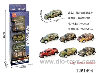 5PCS pull back tin car
