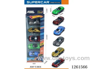 5PCS free wheel alloy car