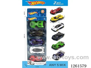5PCS free wheel alloy car