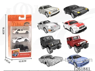 1:64 free wheel alloy car 3PCS