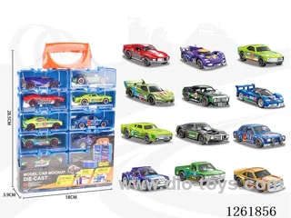 1:64 free wheel alloy car 12PCS