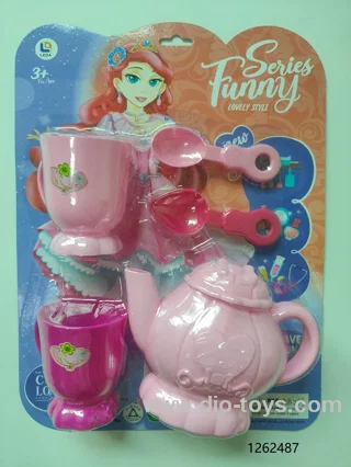 Tea set in blister card