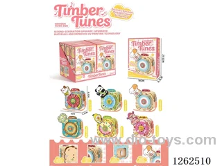 Wooden Music Box (Assorted 6 Designs) 6PCS