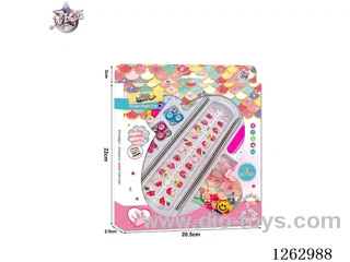 3D nail extensions + nail file + Pandora bracelet + hair clip + hair tie