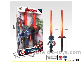 Captain America+Batman Telescopic Stick not included battery