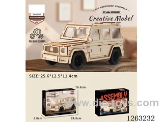 DIY Wooden Assembly Mercedes G500 Sports Car (Natural Wood Color) (CPC)