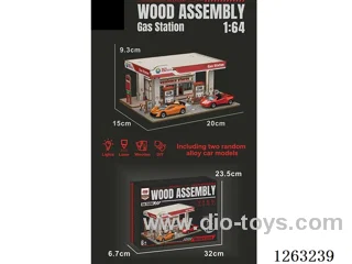 DIY Wooden Assembly Gas Station Model (CPC)
