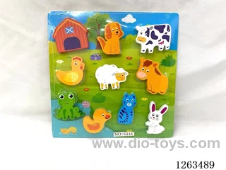 Wooden Velcro 3D Positioning Game (Farm)