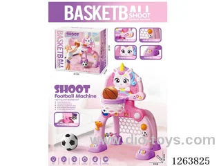 2-in-1 Basketball Hoop/Soccer Goal W/L/M not included battery