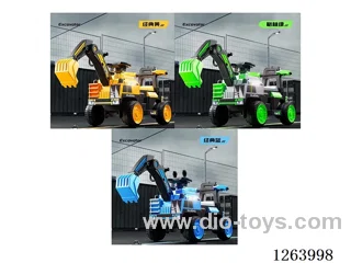 Electric Kids' Car W L/M - Bluetooth Player - Electric Digger Arm - Remote Control - Single Drive