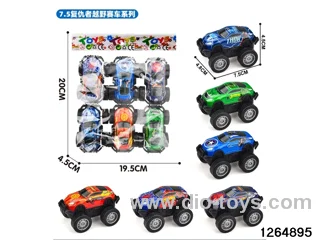 6pcs metal pull back car