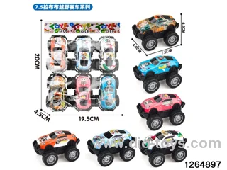 6pcs metal pull back car