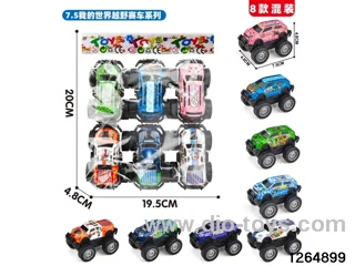 6pcs metal pull back car