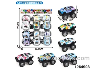 6pcs metal pull back car