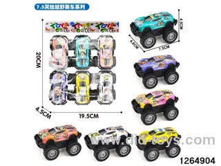 6pcs metal pull back car