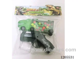 Dinosaur Car with Ping Pong Gun set 2 colors