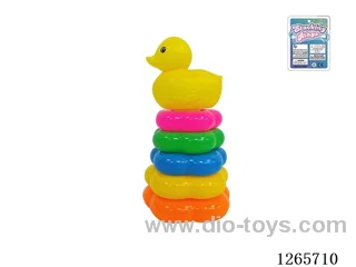 5-Layer Floral Rainbow Stackable Rings (Little Yellow Duck)
