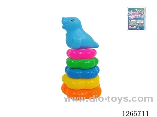 5-Layer Floral Rainbow Stackable Rings (Sea Lion)