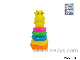 5-Layer Floral Rainbow Stackable Rings (Little Cow)