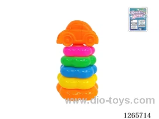 5-Layer Floral Rainbow Stackable Rings (Car)