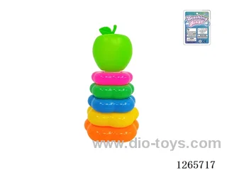 5-Layer Floral Rainbow Stacking Rings (Apple)