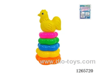 5-Layer Floral Rainbow Stacking Rings (Rooster)