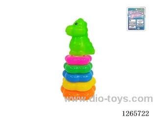 5-Layer Floral Rainbow Stacking Rings (Dinosaur)