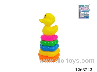 5-Layer Floral Rainbow Stacking Rings (Big-Headed Duck)