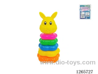 5-Layer Floral Rainbow Stackable Rings (Rabbit)