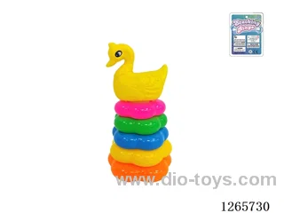 5-Layer Floral Rainbow Stackable Rings (Swan)