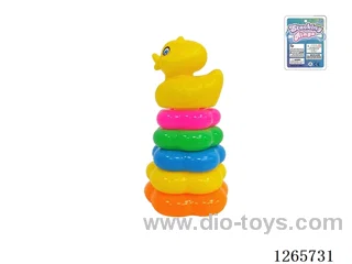 5-Layer Floral Rainbow Stackable Rings (Dudu Duck)
