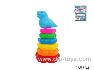 6-Layer Floral Rainbow Stackable Rings (Sea Lion)